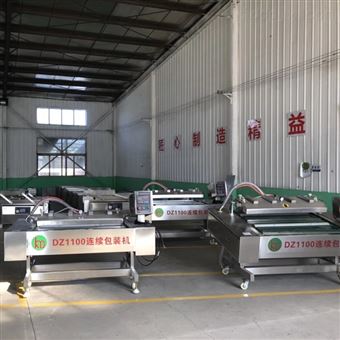 DZ-1100连续式拉伸膜包装机_自动摆盖
